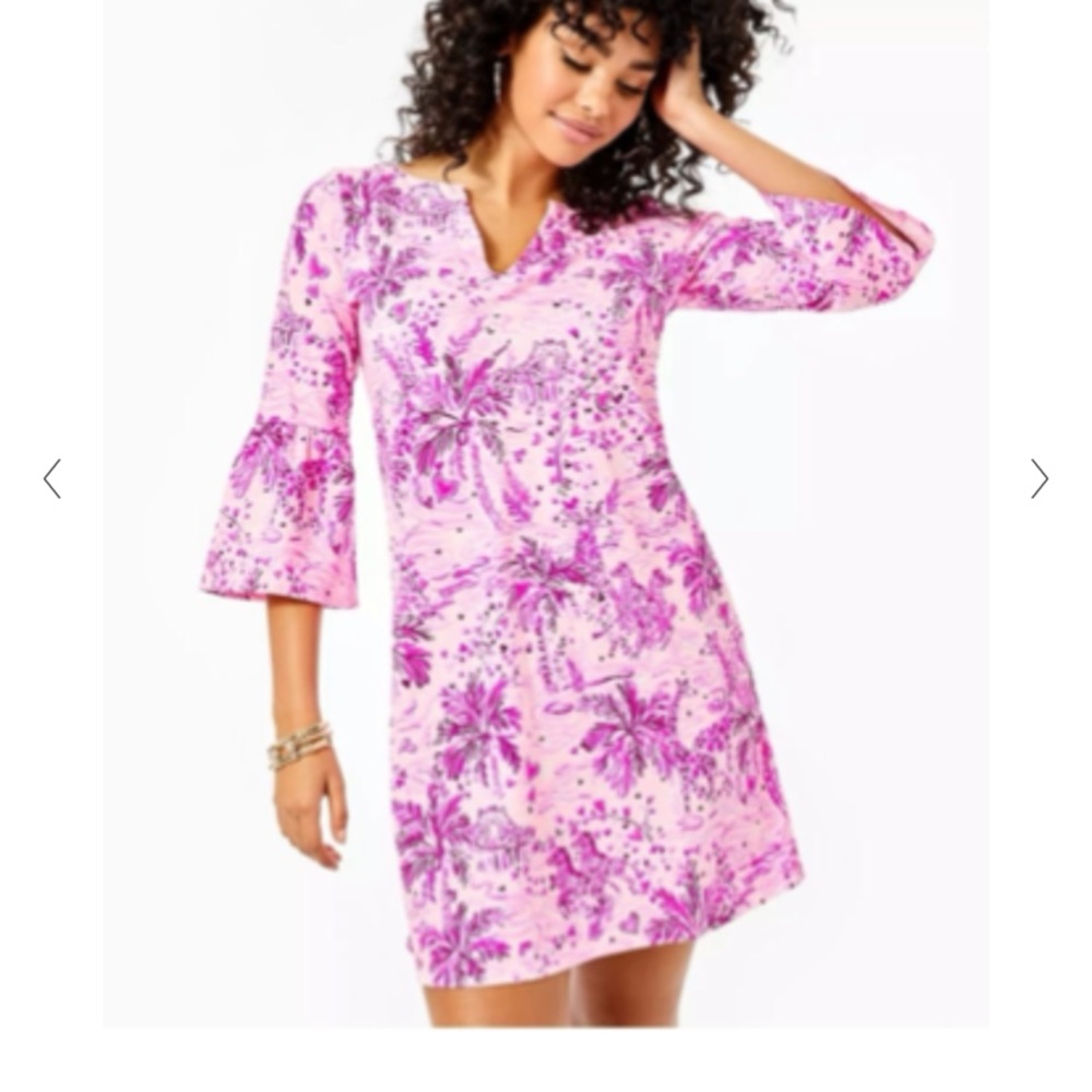LILLY PULITZER. Tosha dress in Pink Blossom Wild About You XXL